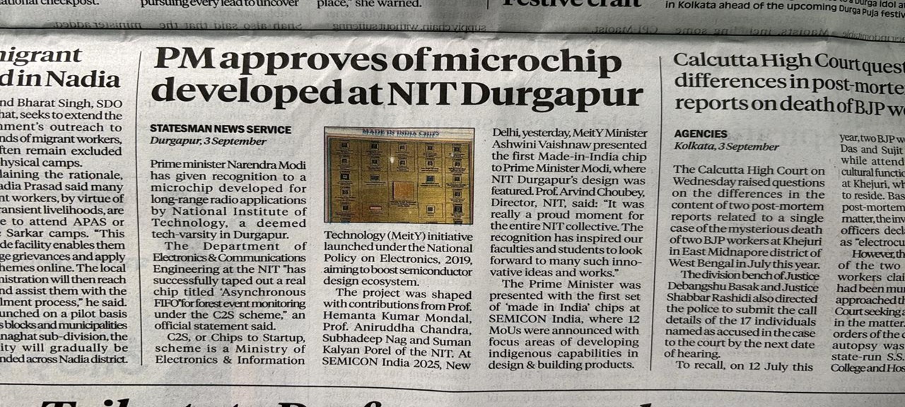 Microchip Developed at NIT Durgapur