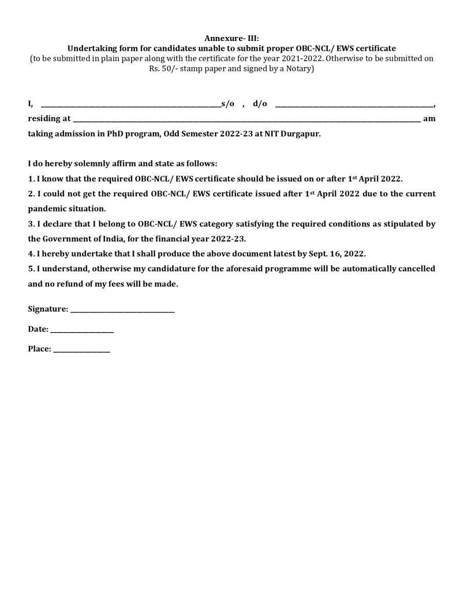 Waiting List Provisionally Selected Candidates Category A For PhD